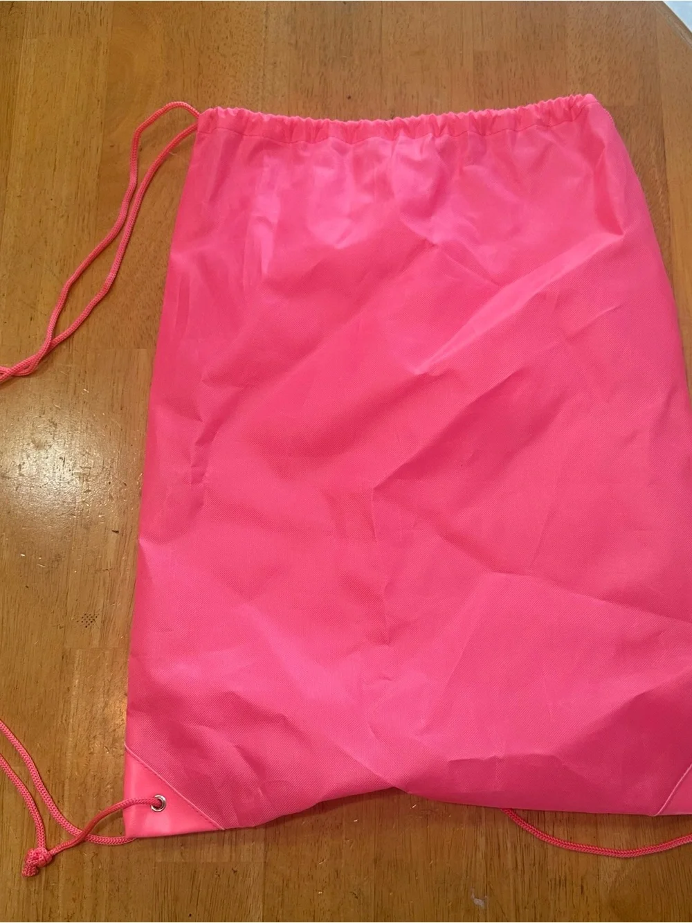 Pink Drawstring Sports Backpack
